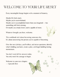 Upwards Best LIFE RESET Workbook: A 30-Day Guided Journey to Reflect, Reset, and Move Forward with Intention